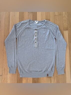 Vintage Diesel Industry Henley Long Sleeve XL Grey Mens Y2K Shirt 2000s